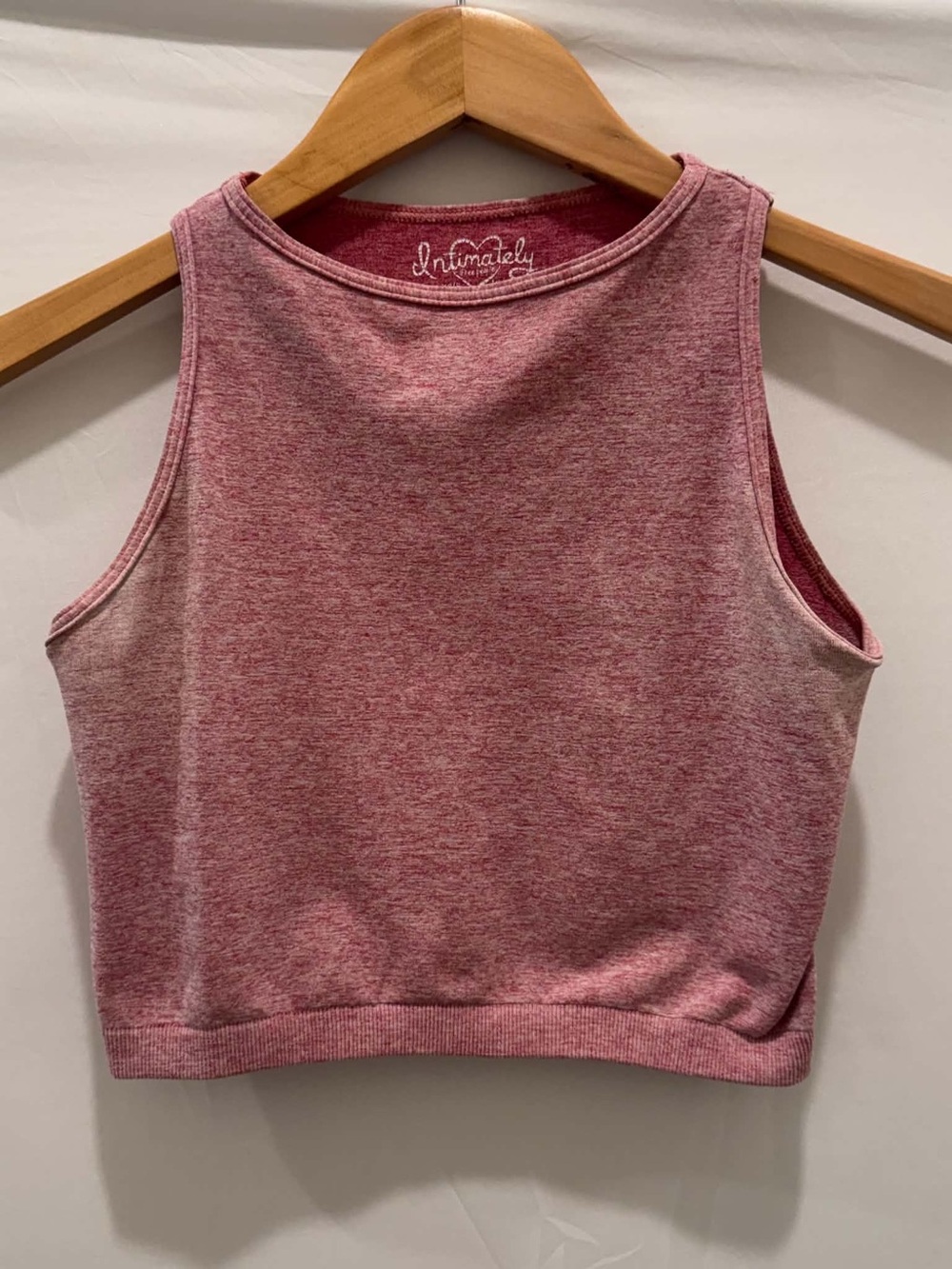 Free People Intimately Heathered Rose Women Crop Tank S
